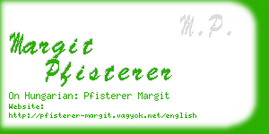 margit pfisterer business card